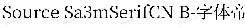 Source Sa3mSerifCN B字体转换
